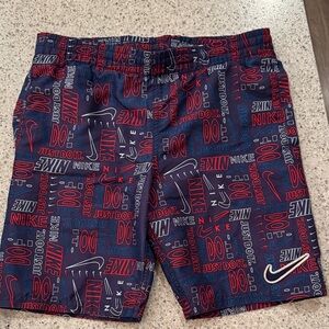 Nike Kids' Graphic Print Shorts in Blue and Red
